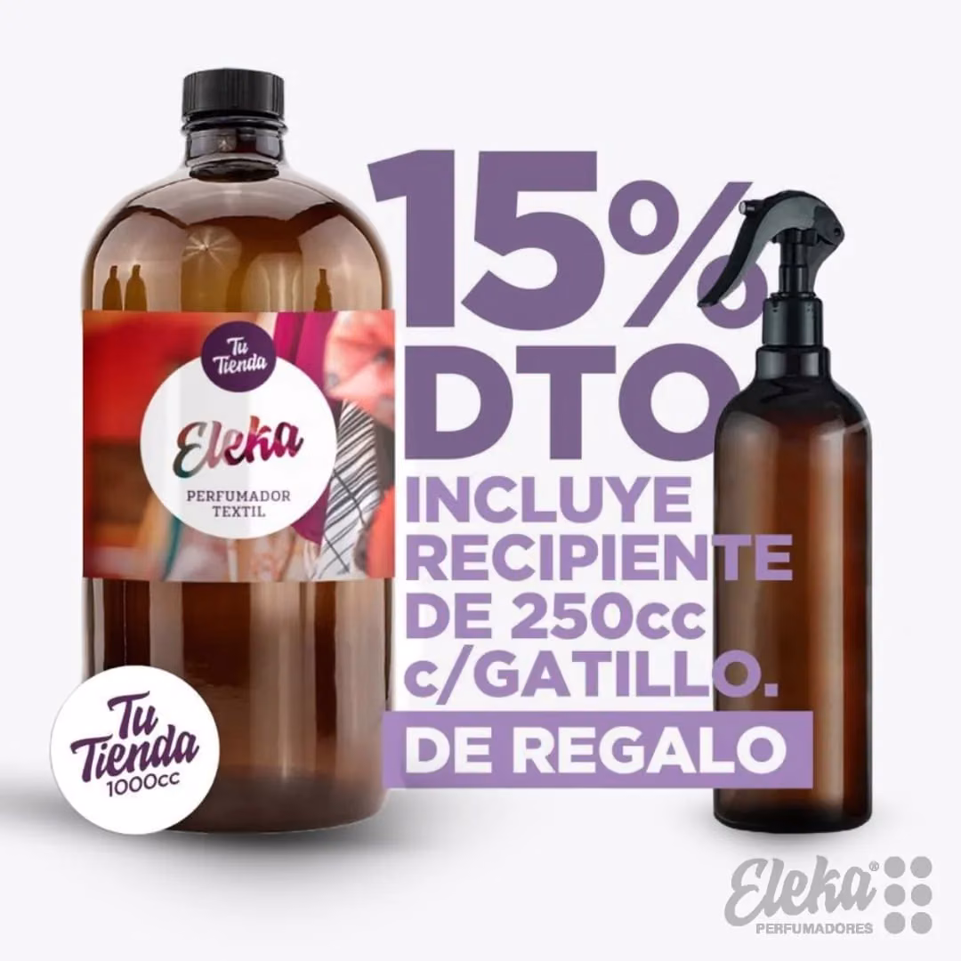 Perfumador Textil (1.000cc) + ¡Recipiente de 250cc con Gatillo de Regalo!